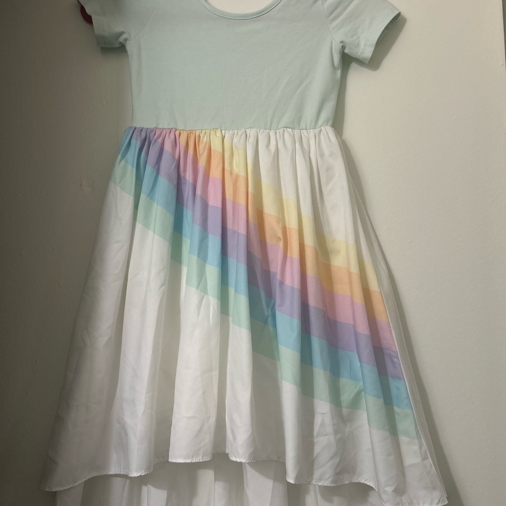 Oopsie Daisy rainbow dress 7y